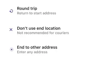 Optiway - Step 1 - Choose your route type