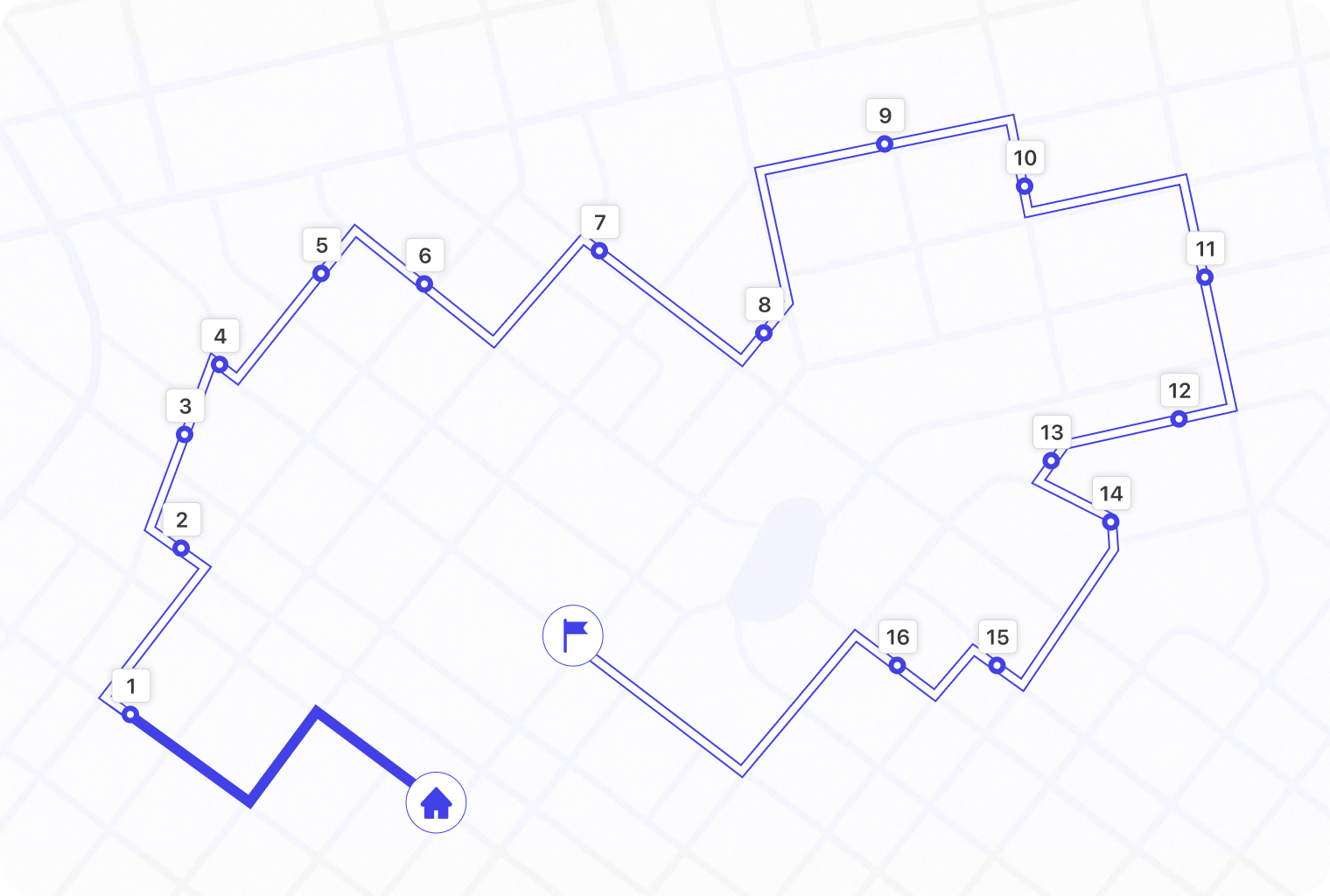 Optimized medical delivery route on the map